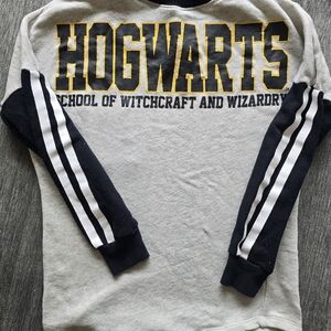 Hogwarts Grey & Black Adult Long-Sleeve Top
